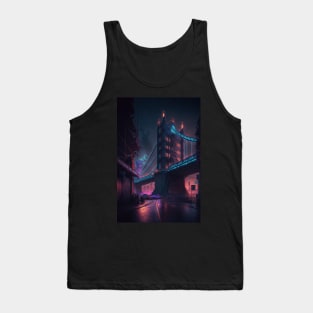 Tower Bridge Cyberpunk style Tank Top